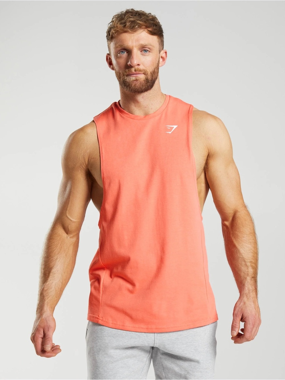Gymshark React Drop Arm Tank In Aerospace Orange- Size M
